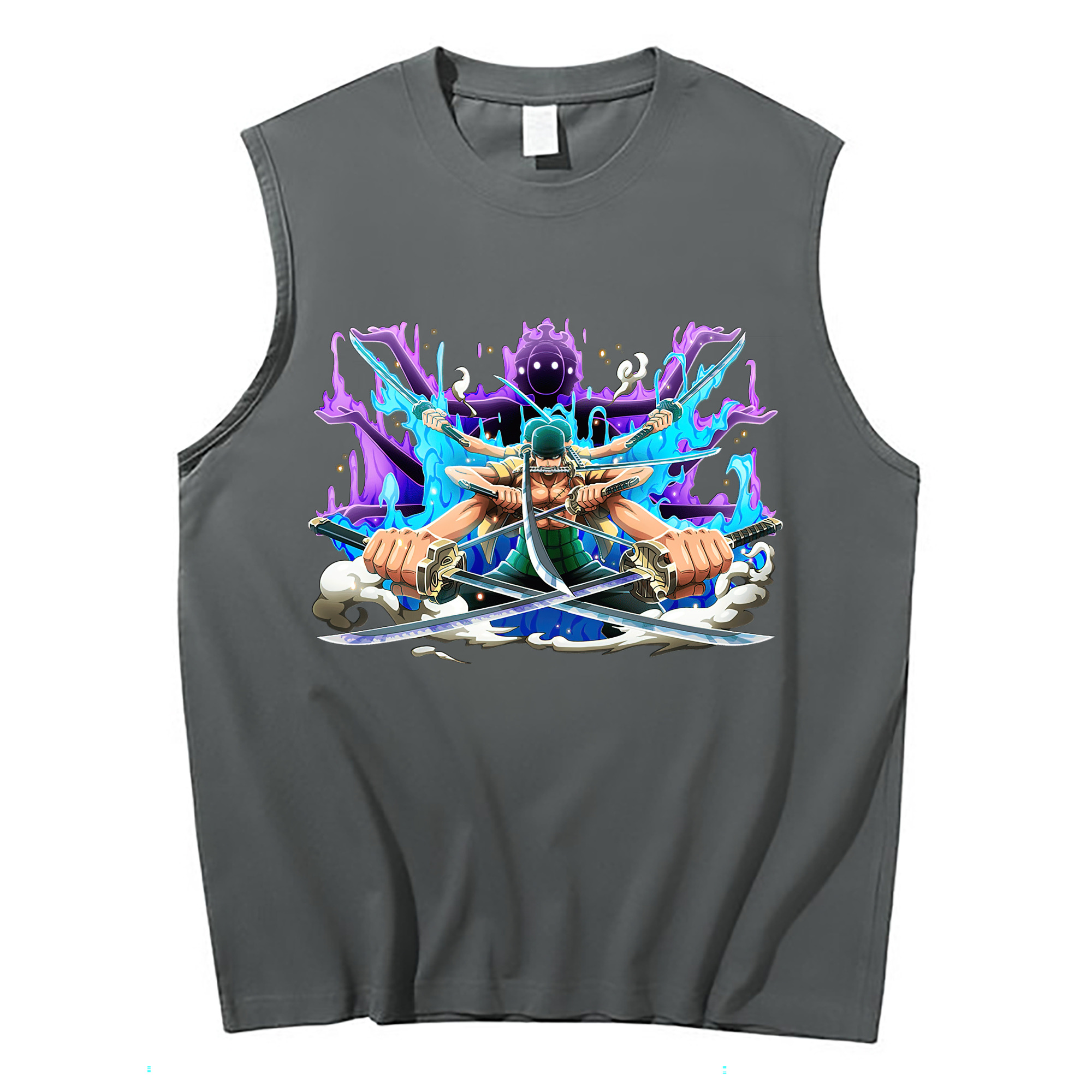 ワンピース ロロノア・ゾロ ONE PIECE Roronoa Zoro コットン100％タンクトップ（フロントプリント）